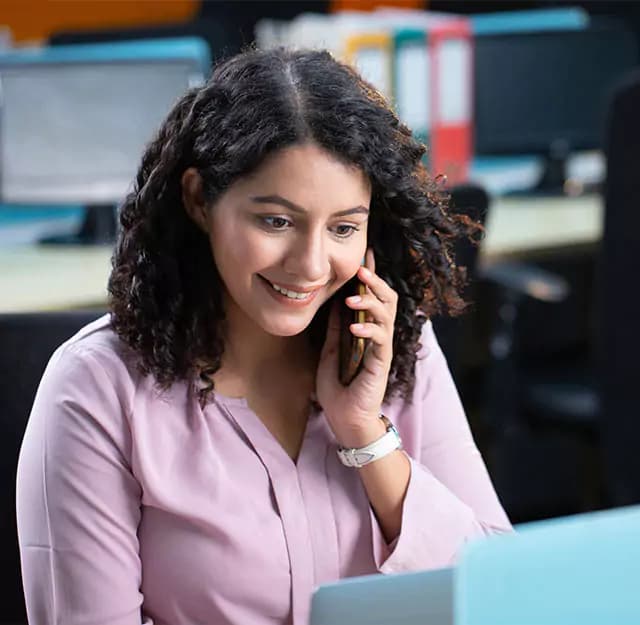 Person working at desk